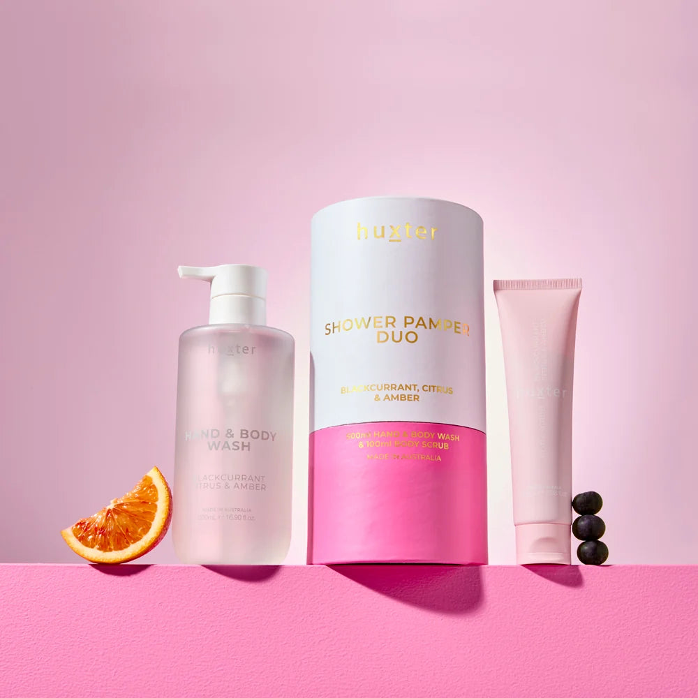 HUXTER Shower Pamper Duo - Backcurrent, Citrus &amp; Amber
