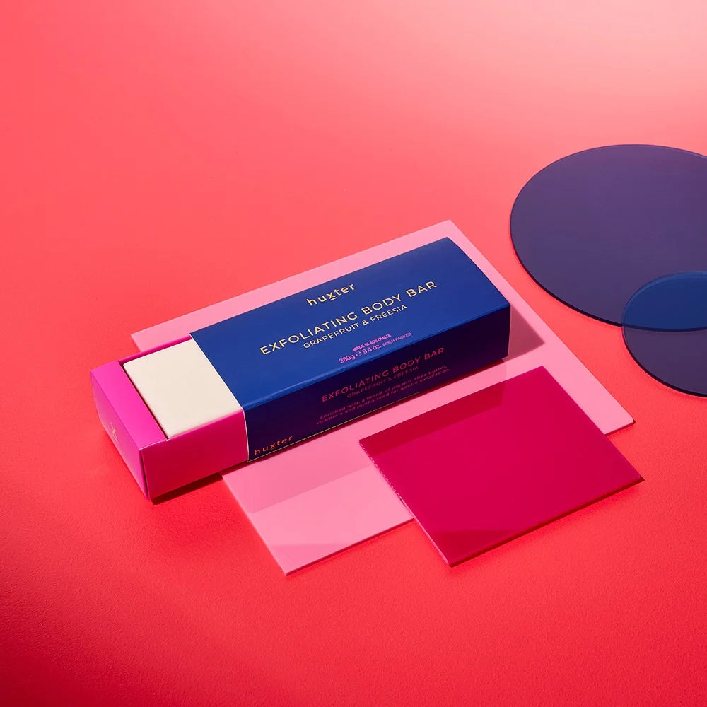 HUXTER Exfoliating Body Bar - Grapefruit & Freesia