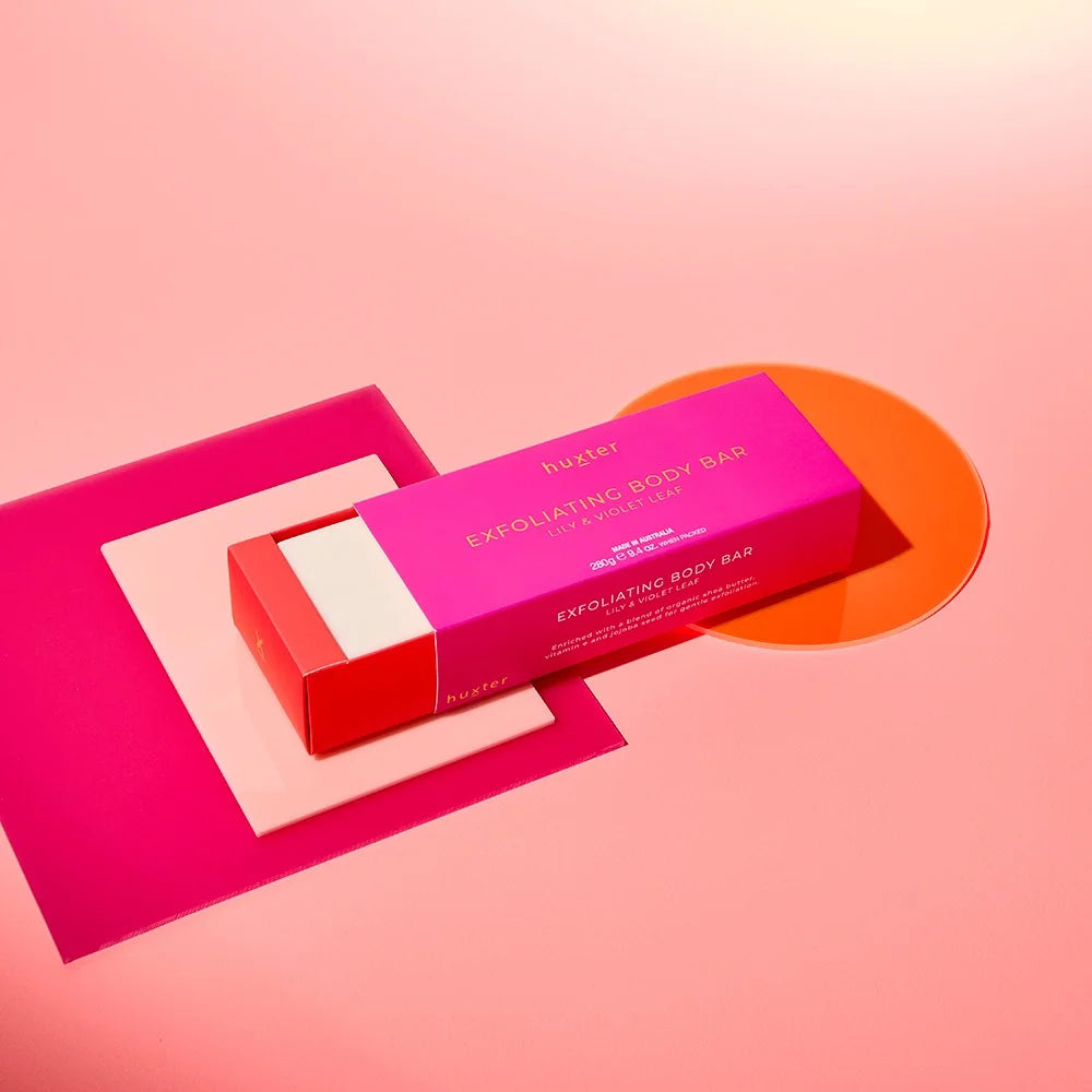 HUXTER Exfoliating Body Bar - Lily & Violet Leaf