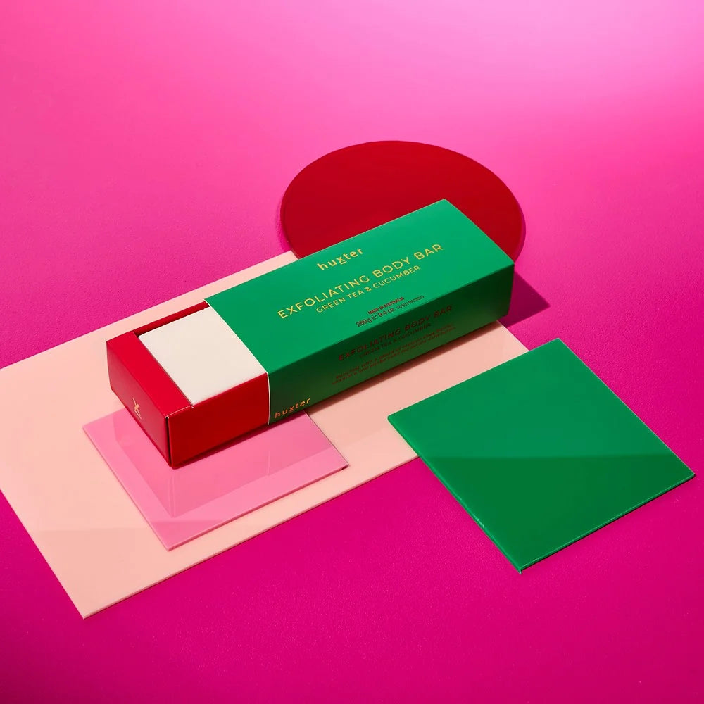 HUXTER Exfoliating Body Bar - Green Tea &amp; Cucumber
