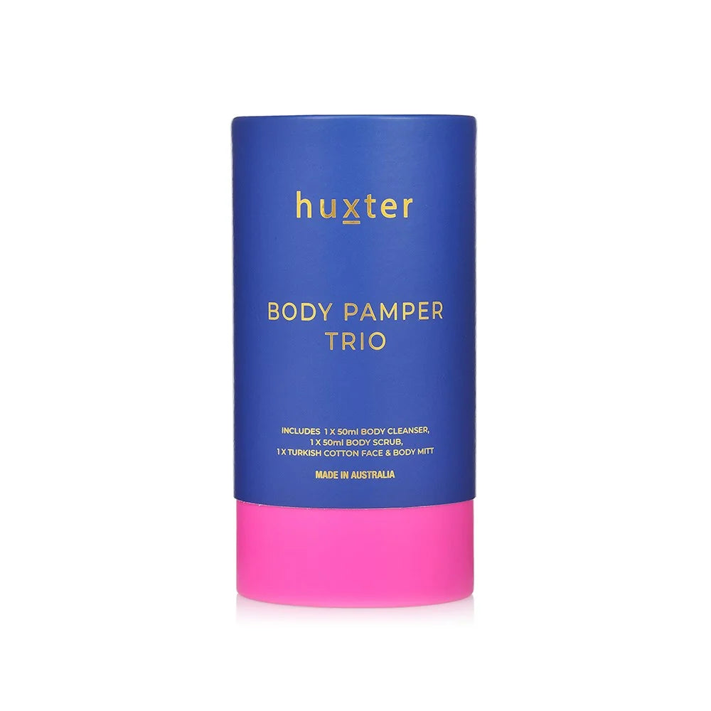 HUXTER Body Pamper Trio - Cobalt Blue with Fuchsia