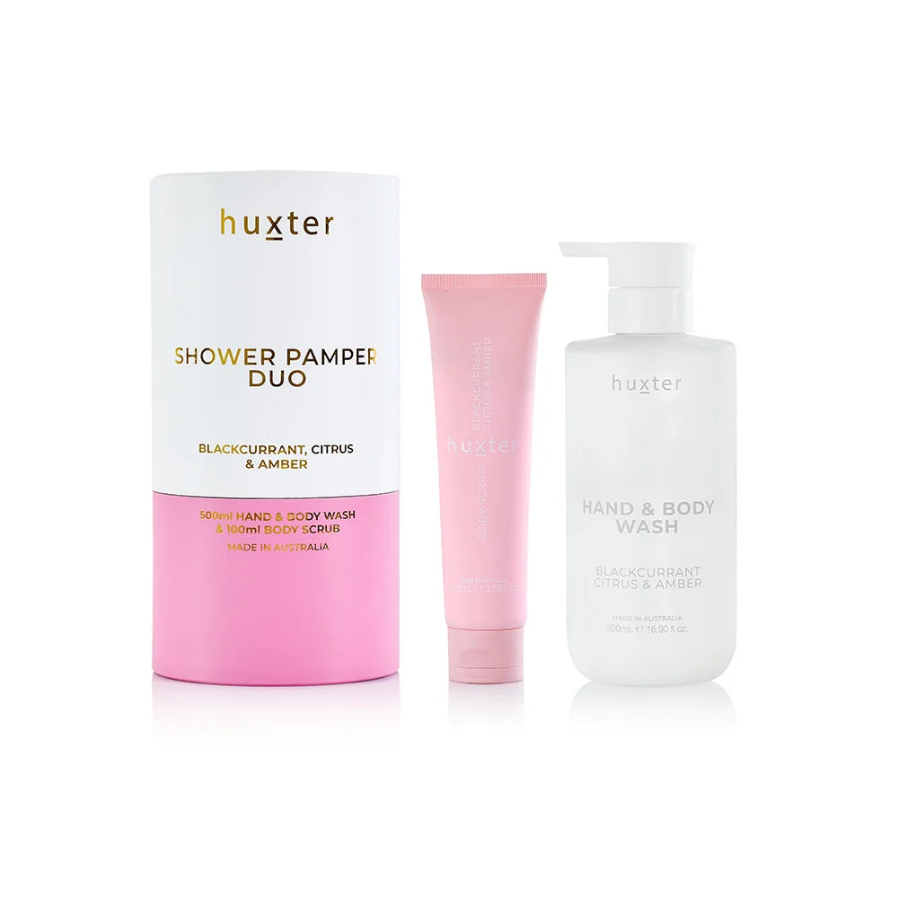 HUXTER Shower Pamper Duo - Backcurrent, Citrus &amp; Amber