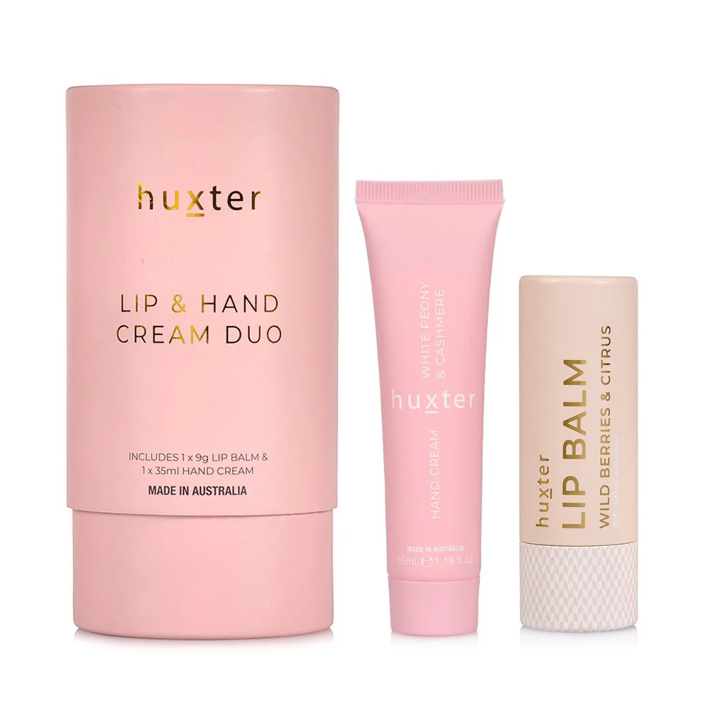 HUXTER Lip &amp; Hand Cream Duo - White Peony &amp; Cashmere