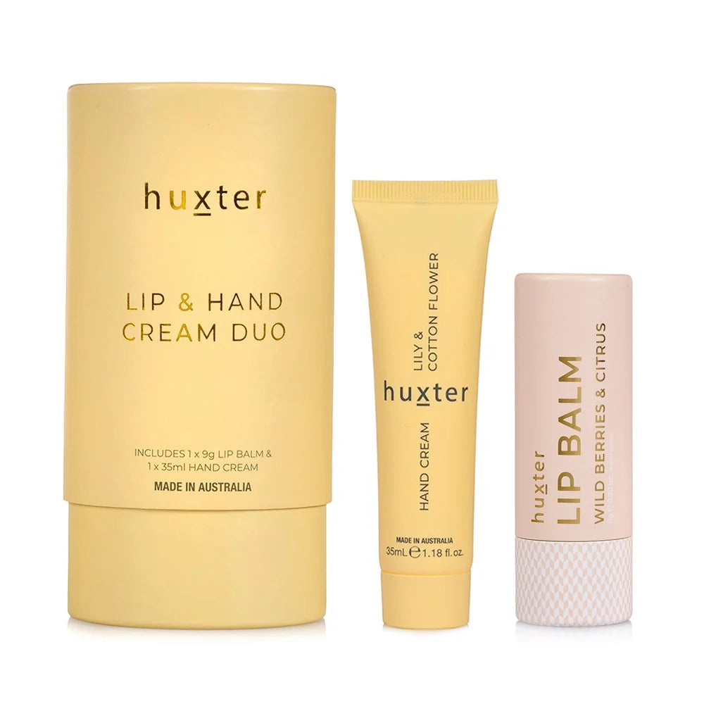 HUXTER Lip &amp; Hand Cream Duo - Lily &amp; Cotton Flower
