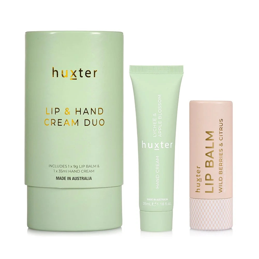 HUXTER Lip &amp; Hand Cream Duo - Lychee &amp; Apple Blossom